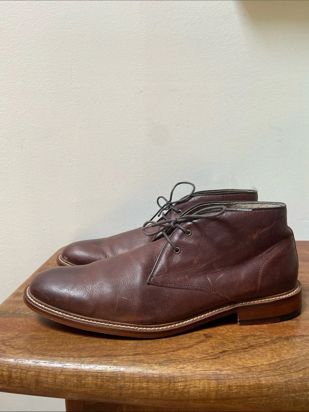 Banana Republic Dark Brown Leather Chukka Boots
